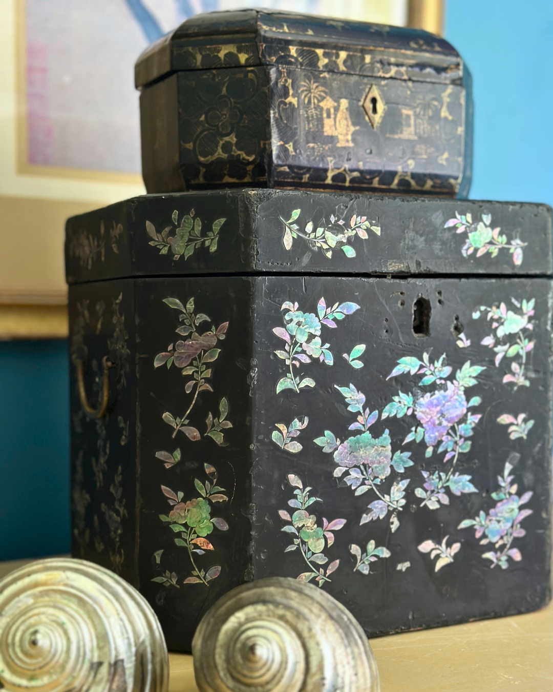 Antique 19th Century Chinese Export Tea Caddy