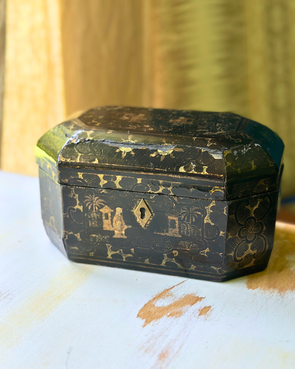 Antique 19th Century Chinese Export Tea Caddy