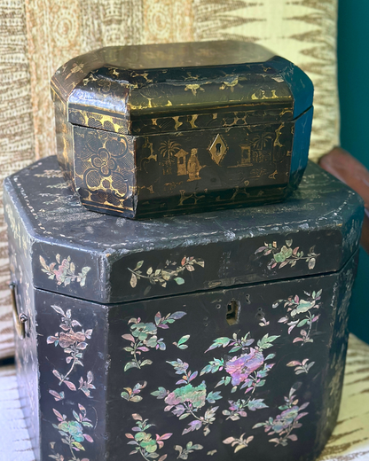 Antique 19th Century Chinese Export Tea Caddy