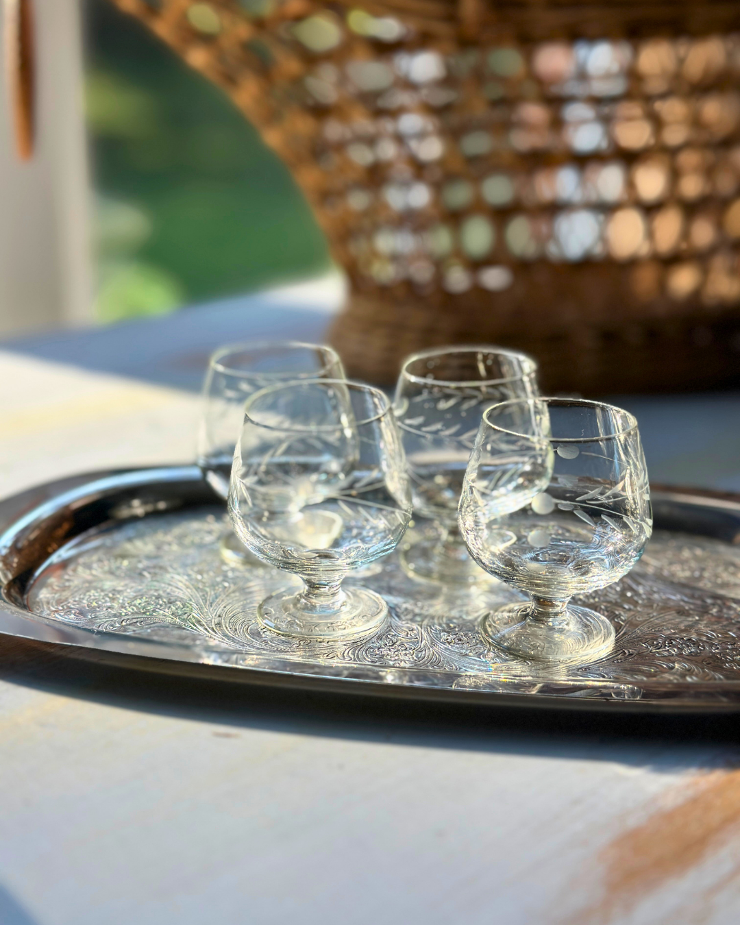 Vintage Miniature Brandy Snifters (Set of 4)