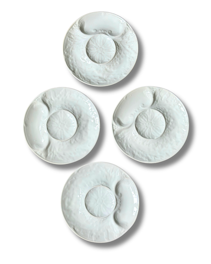White Majolica Artichoke Plates