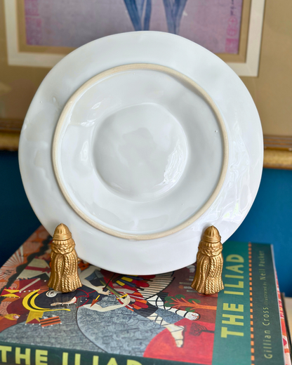 White Majolica Artichoke Plates