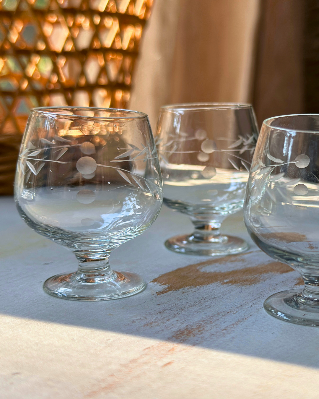 Vintage Miniature Brandy Snifters (Set of 4)