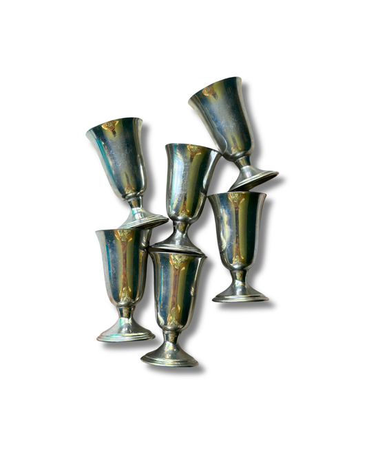 Vintage Revere Pewter Cordial Cups | Set of 6