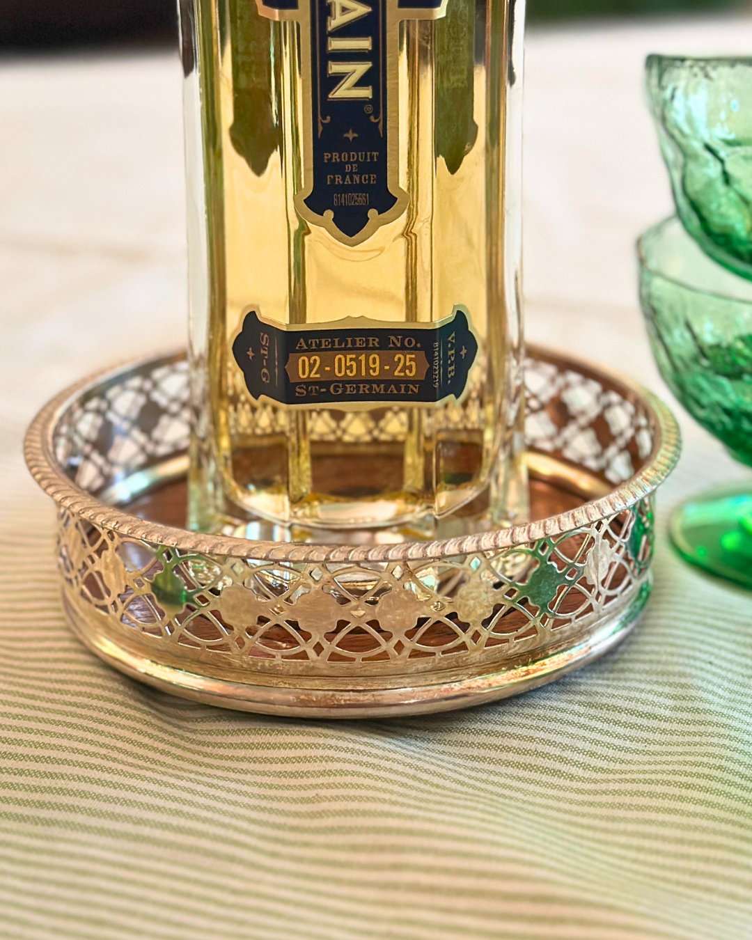 Silverplate Vintage English Bottle Coaster