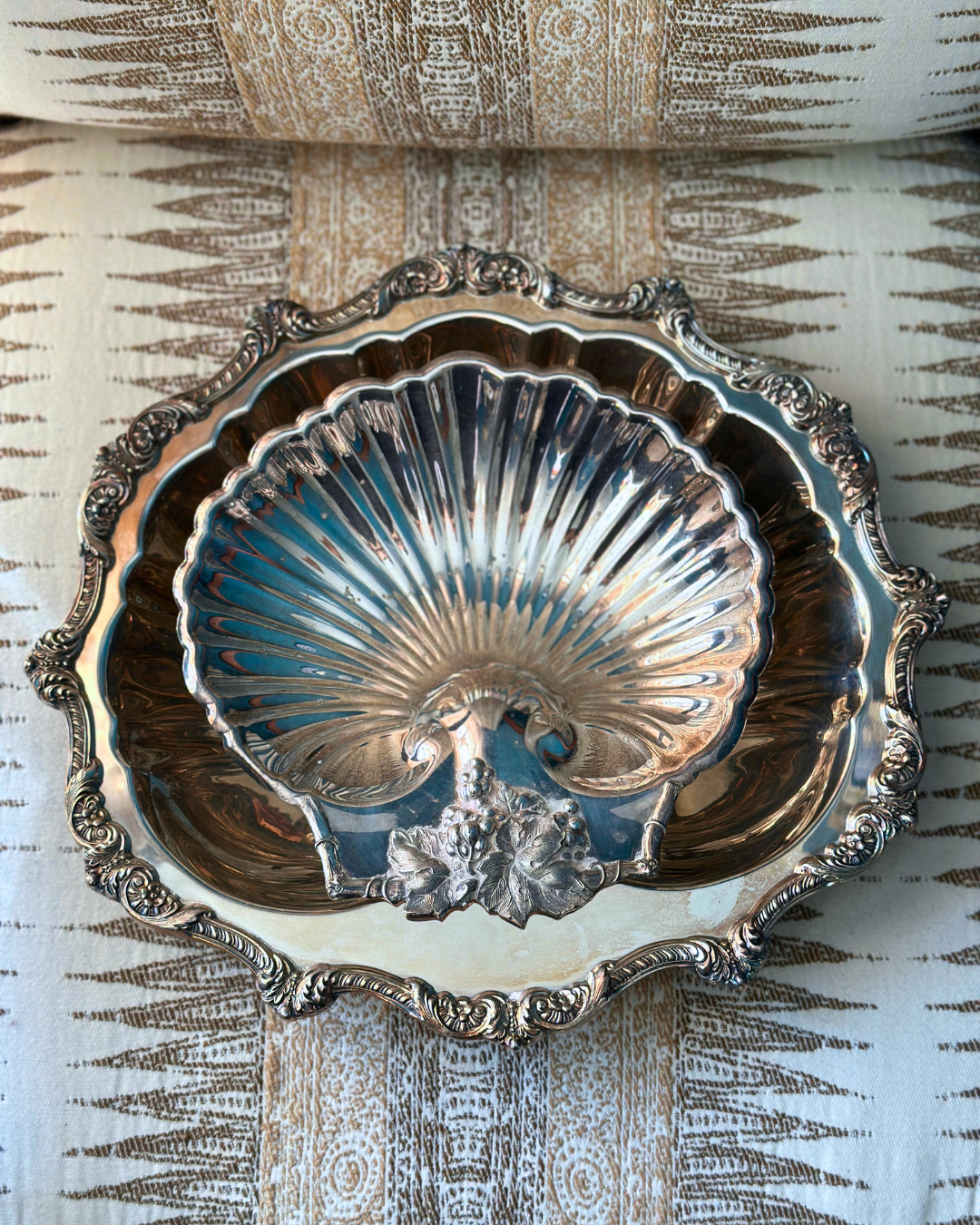 Reed & Barton Silver-Plated Grape Shell Dish