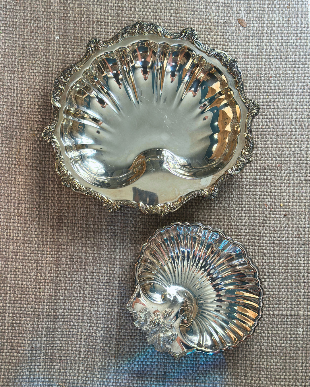 Large Wallace "Royal English" Silver-Plated Shell Dish