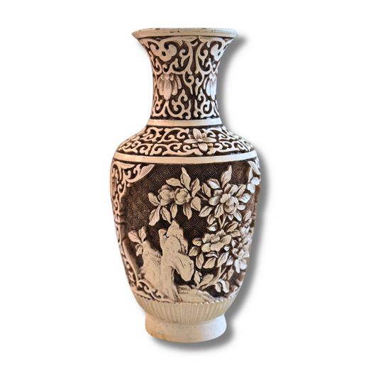 Vintage Ivory Cinnabar Vase