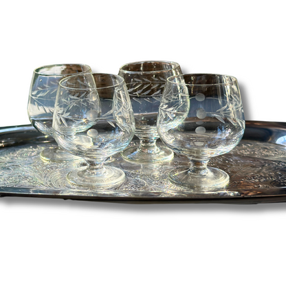 Vintage Miniature Brandy Snifters (Set of 4)