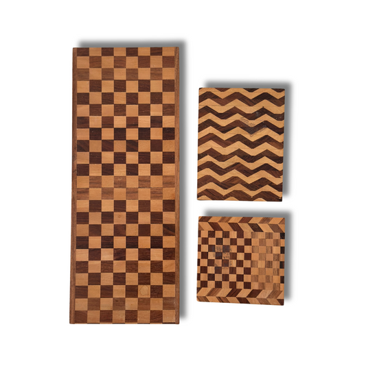 Set of 3 Vintage Marquetry Boxes